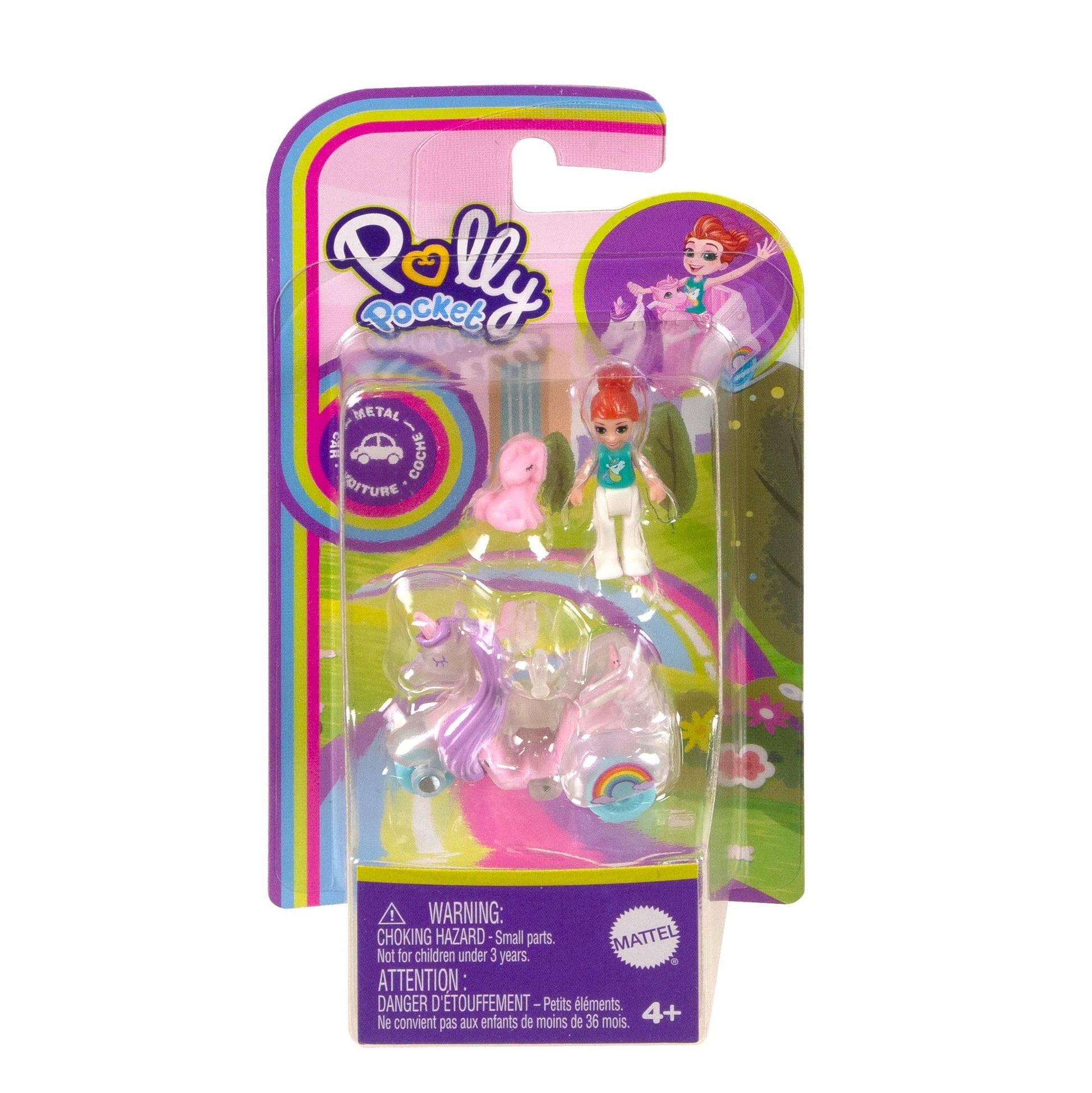 Polly Pocket Unicorn Scooter Play Set for Girls Ages 4 and Up