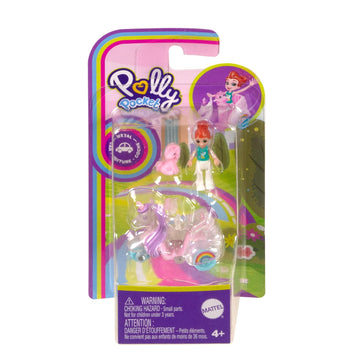 Polly Pocket Unicorn Scooter Play Set for Girls Ages 4 and Up