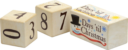 Maple Landmark Days 'Til Countdown Blocks - 3 pc Set - Made in USA