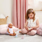 LullaBaby - 9 Pieces Changing Set - Diaper, Baby Wipes & Stacking Rings -14-Inch Baby Doll Accessories - Pretend Play 2+ Years - Play & Care Set