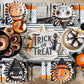 Black Polka Dot Napkins with Orange Fringe - 24 Paper Napkins, 4.25" x 7.75", Scalloped Edges, Ideal for Halloween Party & Kids Birthday Celebration