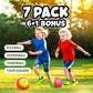 Variety Savings 7 Pack Playground Balls (8.5 Inch) - Dodgeball & Kickball Set for Kids, Includes 2 Pumps, 4 Pins, Mesh Bag - School & Outdoor Play