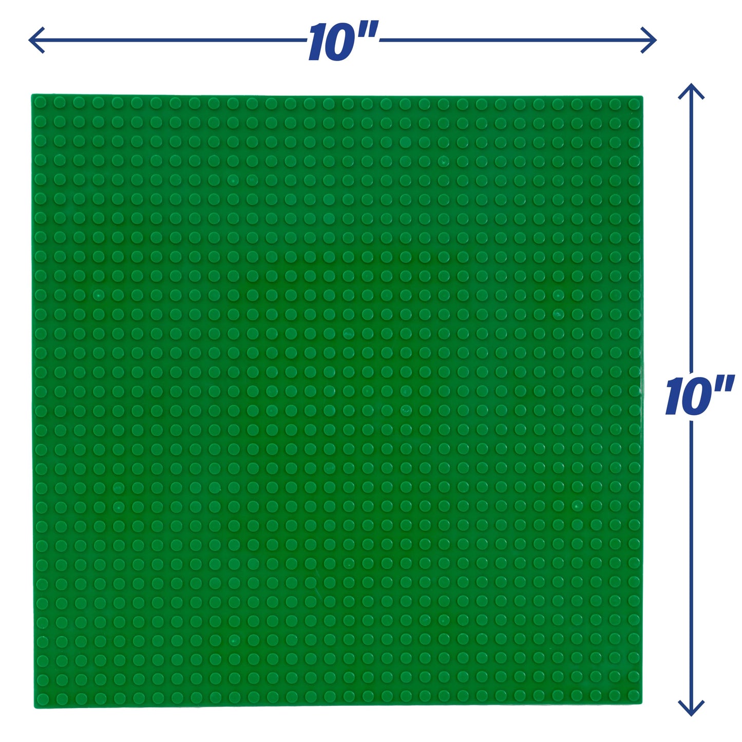 Classic Baseplates for Building Bricks - Set of 6 Large 10"x10" Building Plates (MultiColors) - Dual Connectivity, Build on Both Sides - Compatible