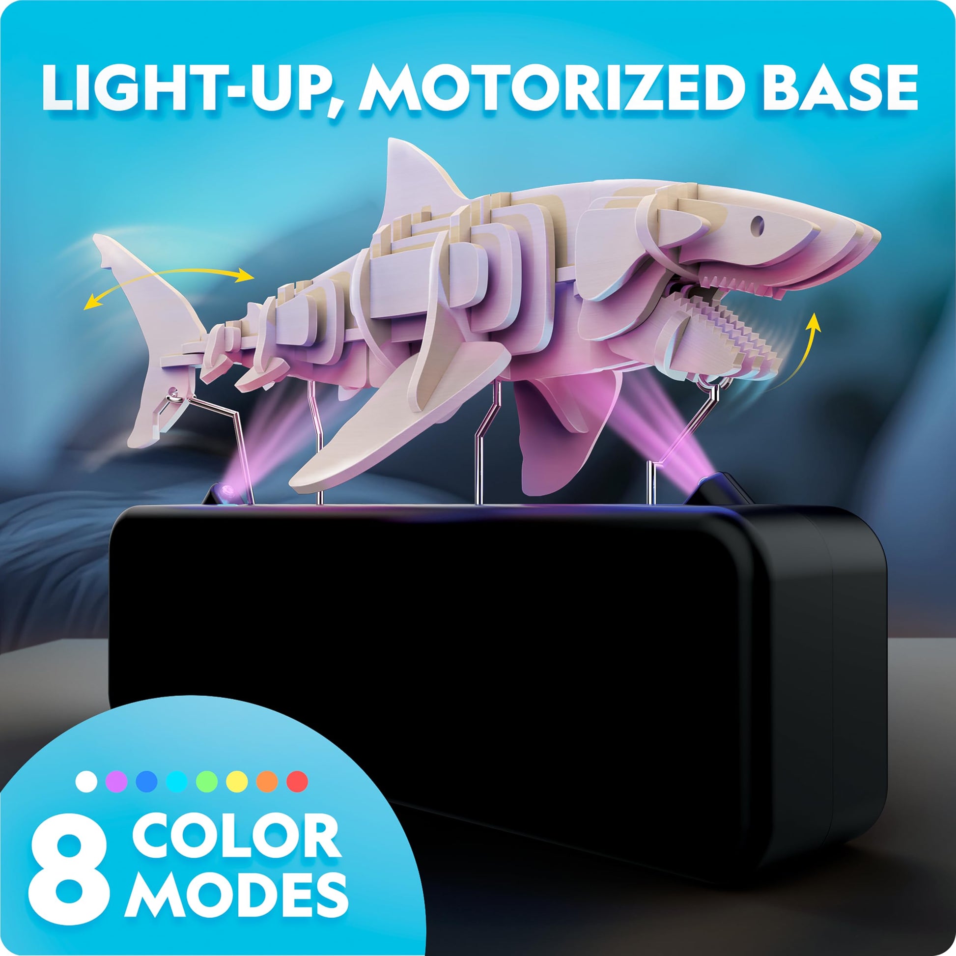 National Geographic Motorized Shark 3D Wood Puzzle Model Kit for Kids