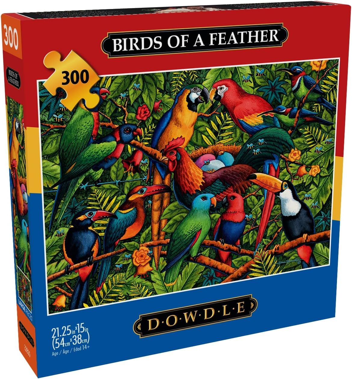 Buffalo Games - Eric Dowdle - Birds of a Feather - 300 Piece Jigsaw Puzzle for Adults - Challenging Puzzle Perfect for Game Nights - Finished Size is