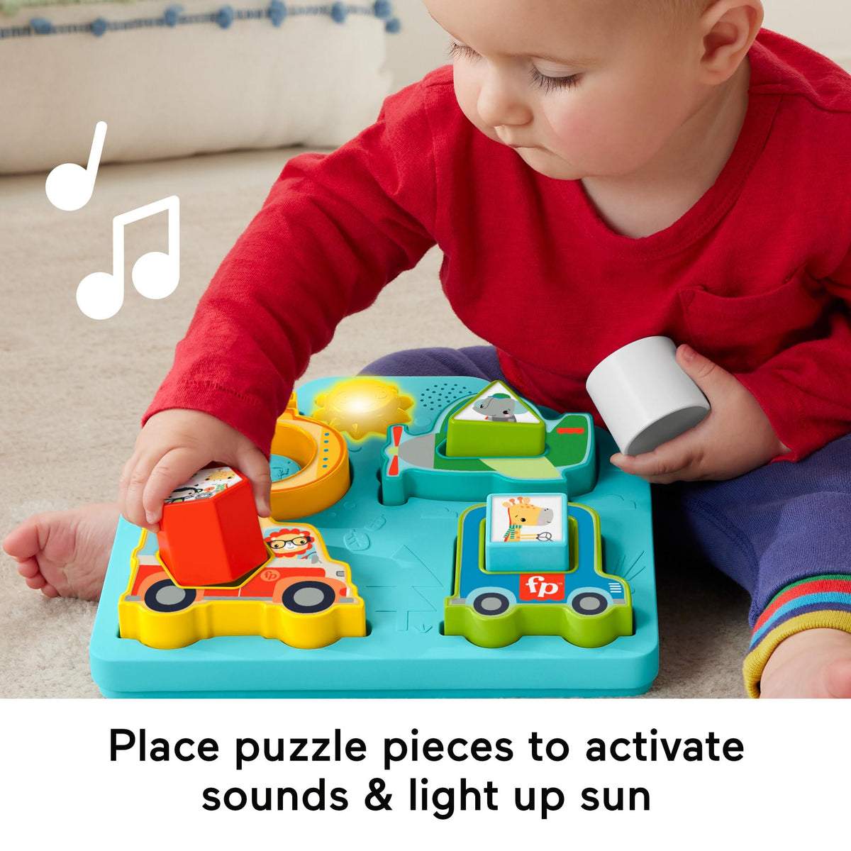 Fisher-Price Baby Sorting Toy Shapes & Sounds Vehicle Puzzle
