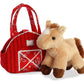Aurora® Fashionable Fancy Pals™ Red Barn Horse Stuffed Animal - Plush with Stylish Purse for Dress Up Fun - Perfect for Kids 3+ Years, Costumes,