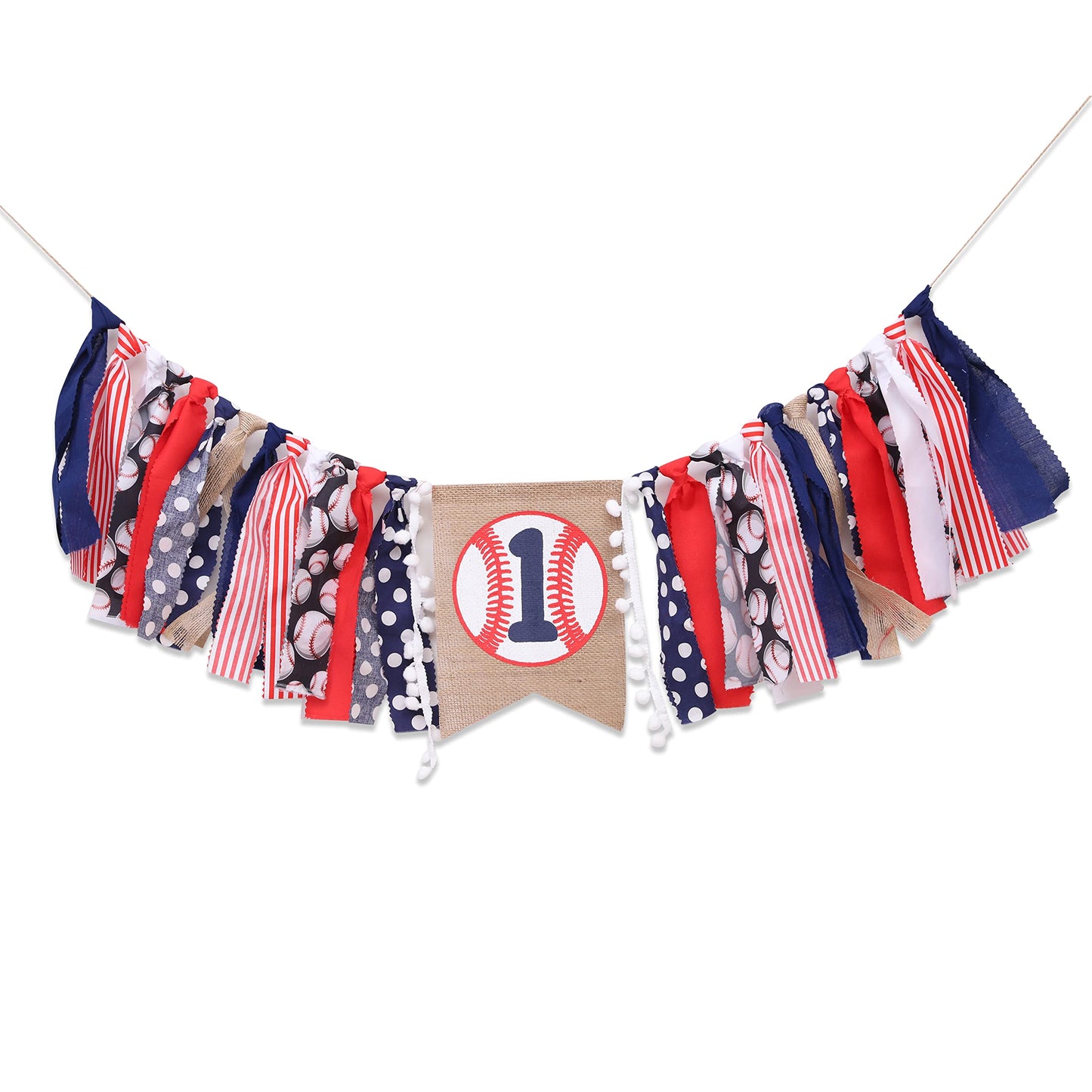 Baseball 1st Birthday Highchair Banner Boy - Boy's 1st Birthday Decorations, Cake Smash Outfit, High Chair Banner