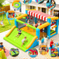 Whubefy 15-in-1 Bounce House with Large Slide and Ball Pit/Water Pool for Kids 3-12, 16.1' x 11.5 'x 8' Giant Inflatable Bouncy Castle with Sun Shade