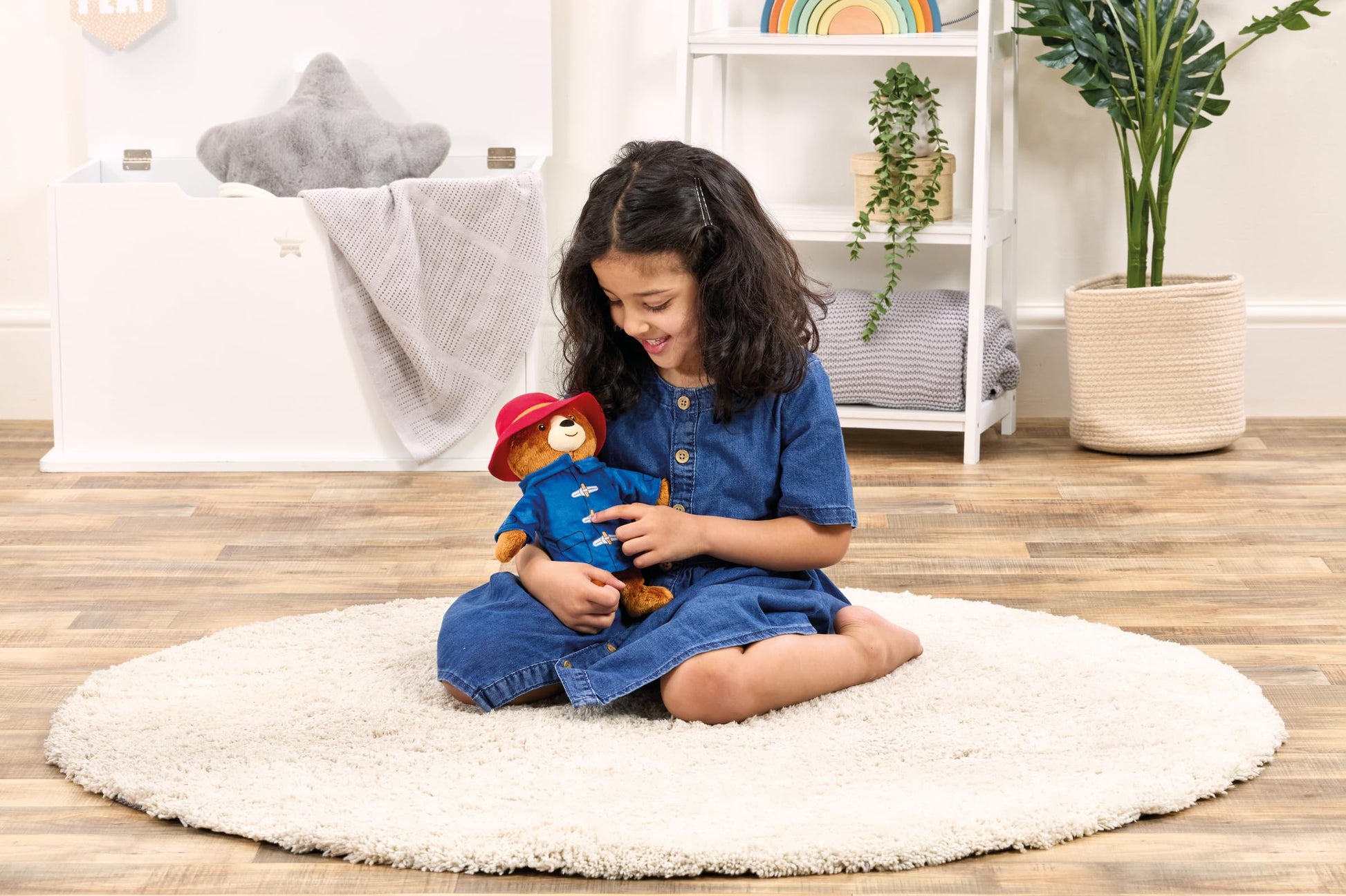 Mighty Mojo Paddington Bear Plush Doll - 10-Inch Standing, 8-Inch Sitting, Super Soft & Cuddly | Official Paddington in Peru Movie Toy - Embroidered