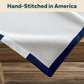 Fabric Textile Products | Navy and White Striped Tablecloth | Cabana Rectangular Tablecloth | 60" x 104" | Machine Washable and Stain-Resistant
