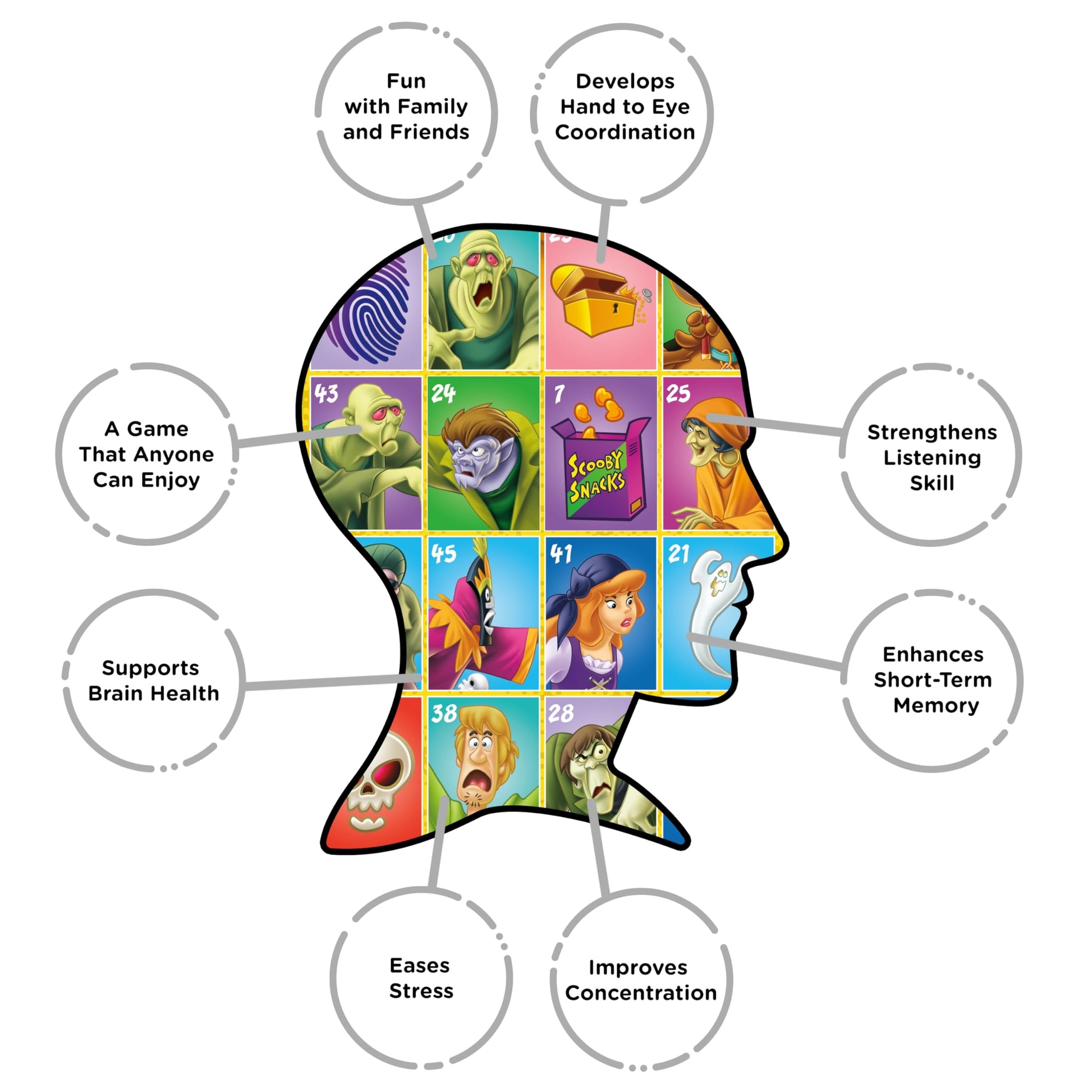 Aquarius Scooby-Doo Family Bingo Game - Officially Licensed Party Game for Kids and Adults Ages 8+, 2-18 Players - Gift for Teens