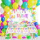 2pcs Slime Time Birthday Party Tablecloths 108 x 54 inches Colorful Splatter Painting Table Cover Splash Graffiti Table Cloths for Slime Theme Kids