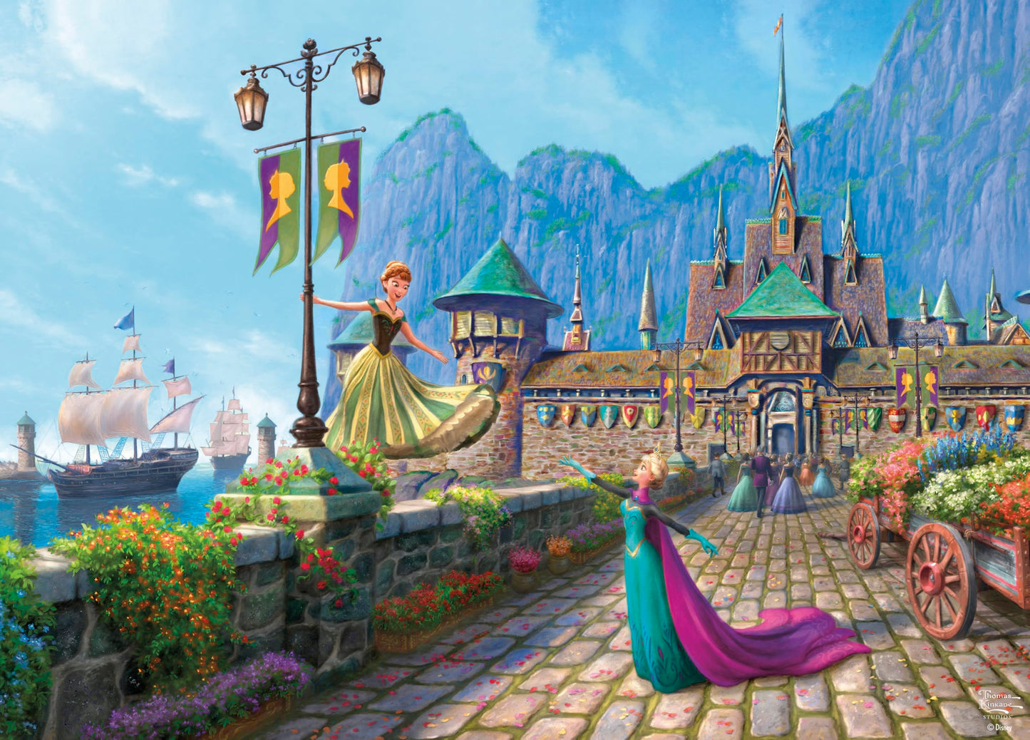 Ceaco - Thomas Kinkade Disney - Frozen Celebration - 1000 Piece Puzzle
