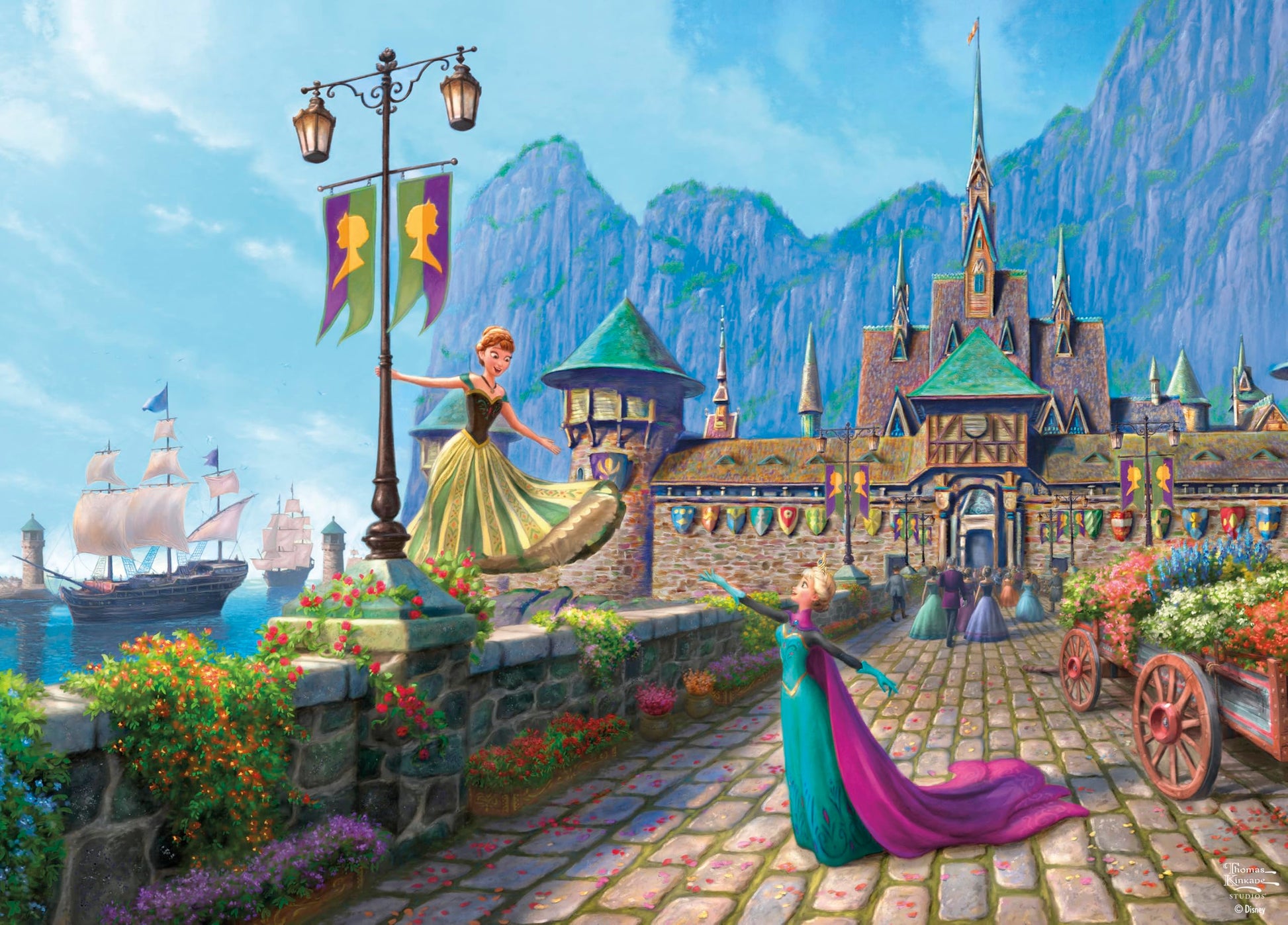 Ceaco - Thomas Kinkade Disney - Frozen Celebration - 1000 Piece Puzzle