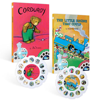 Moonlite Storytime 2-Story Bundle, Requires Moonlite Projector (Sold Separately), The Little Engine that Could and Corduroy, Vibrant Storybook Art