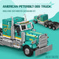 Mould King 13201 Semi Truck Building Set, APP & RC Control Mobile Tow Truck Model Kit, Assembly STEM Trailer Vehicle Building Block Set, Collectible