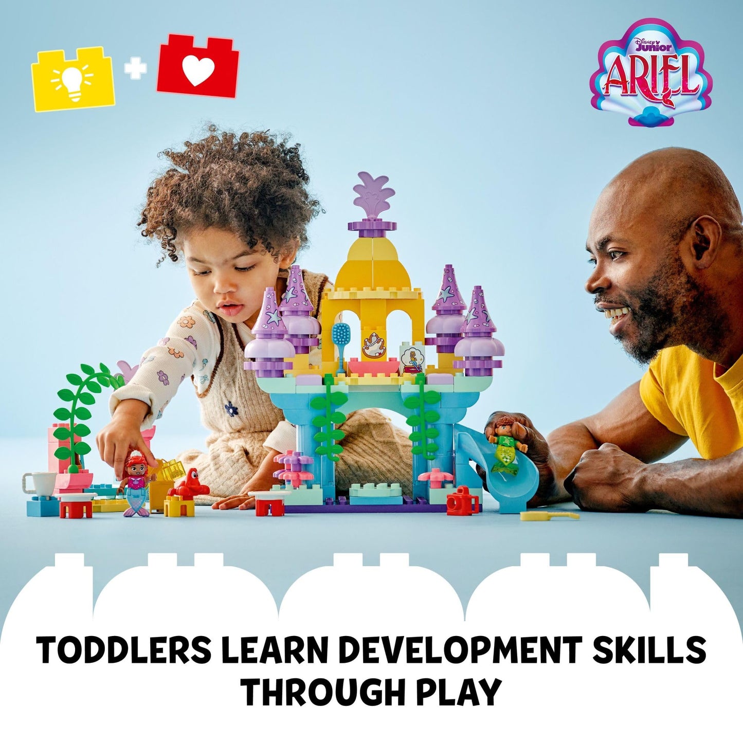 LEGO DUPLO Disney Ariel’s Magical Underwater Palace Building Set - The Little Mermaid Toy for Girls & Boys, Ages 2+ - Toddler Preschool Sensory Toy