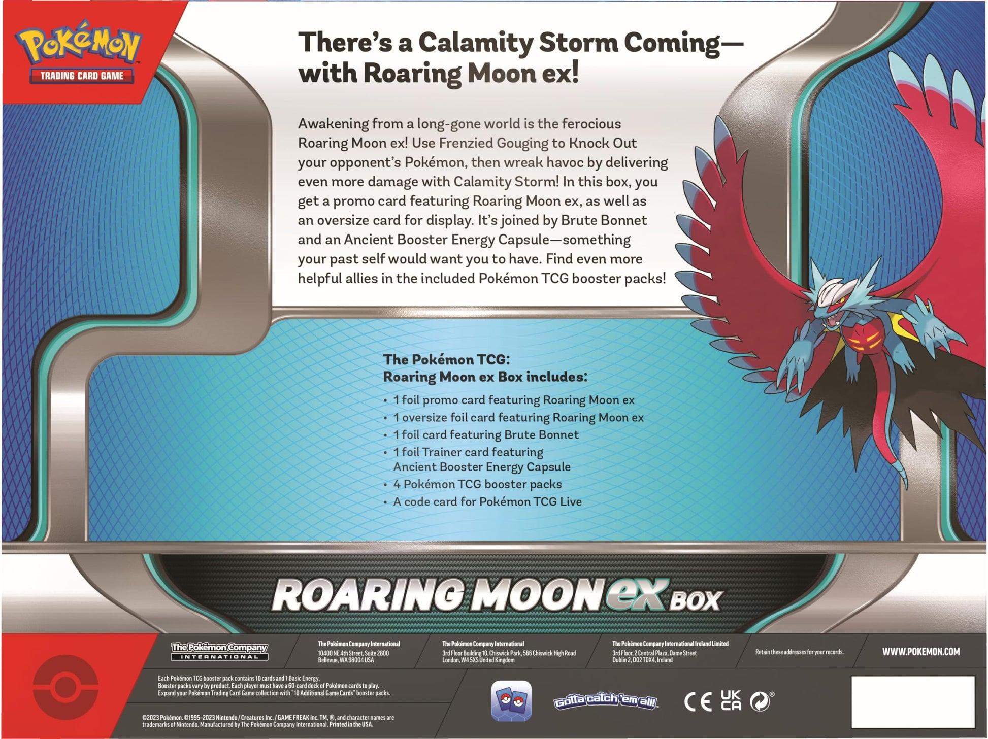 Pokemon TCG: Roaring Moon or Iron Valiant ex Box (One at Random)