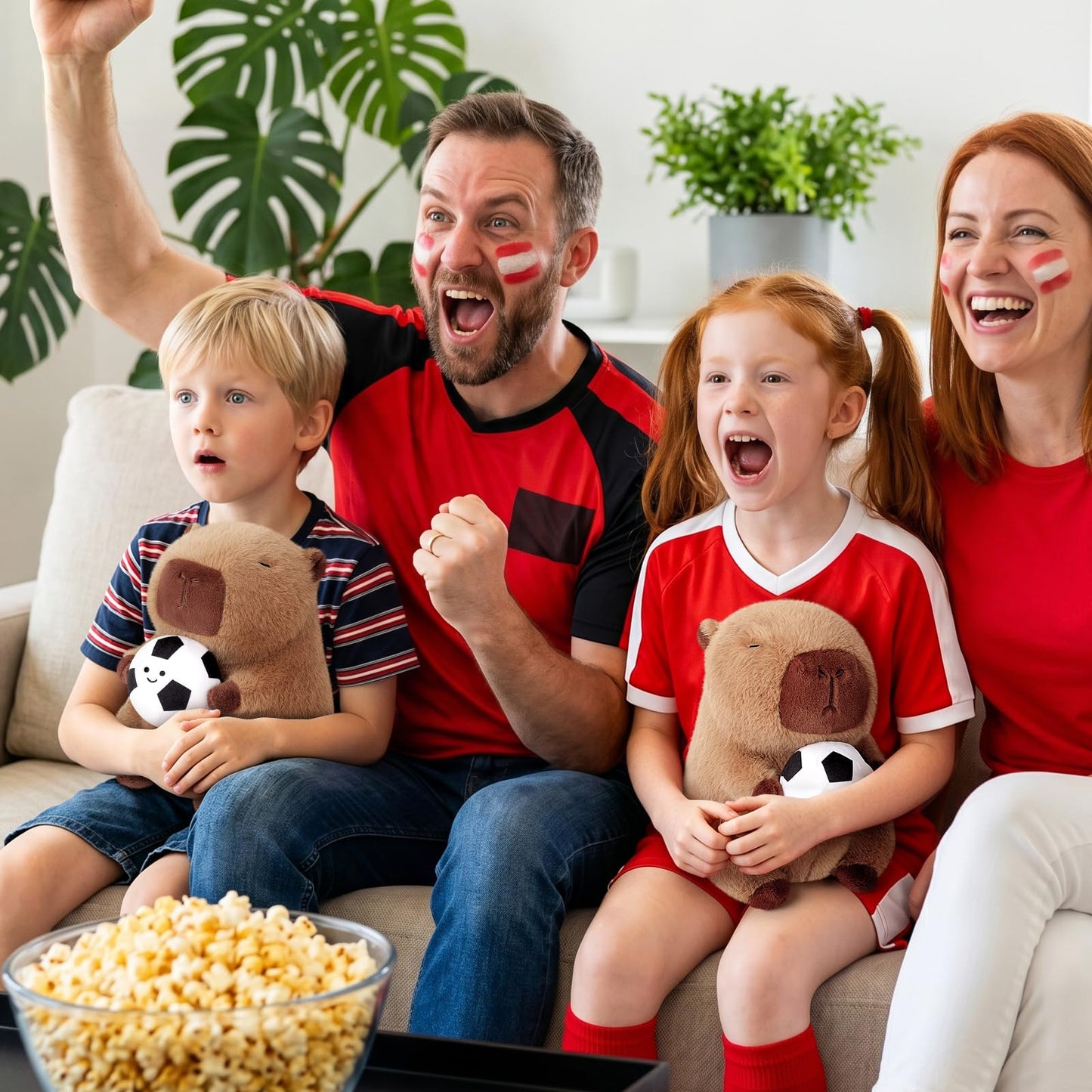 Achwishap 11 Inches Brown Capybara Plush Stuffed Animal with Soccer Ball