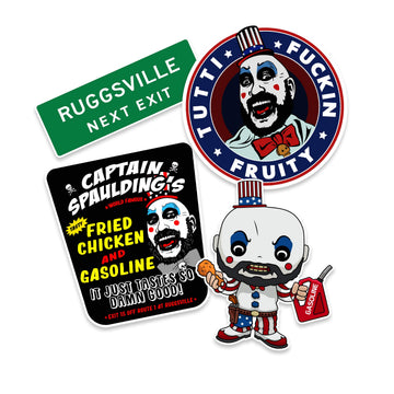 Captain Spaulding House of 1,000 Corpses Devil's Rejects Sticker Pack Vinyl Decals by NEO Tactical Gear - Made in The USA