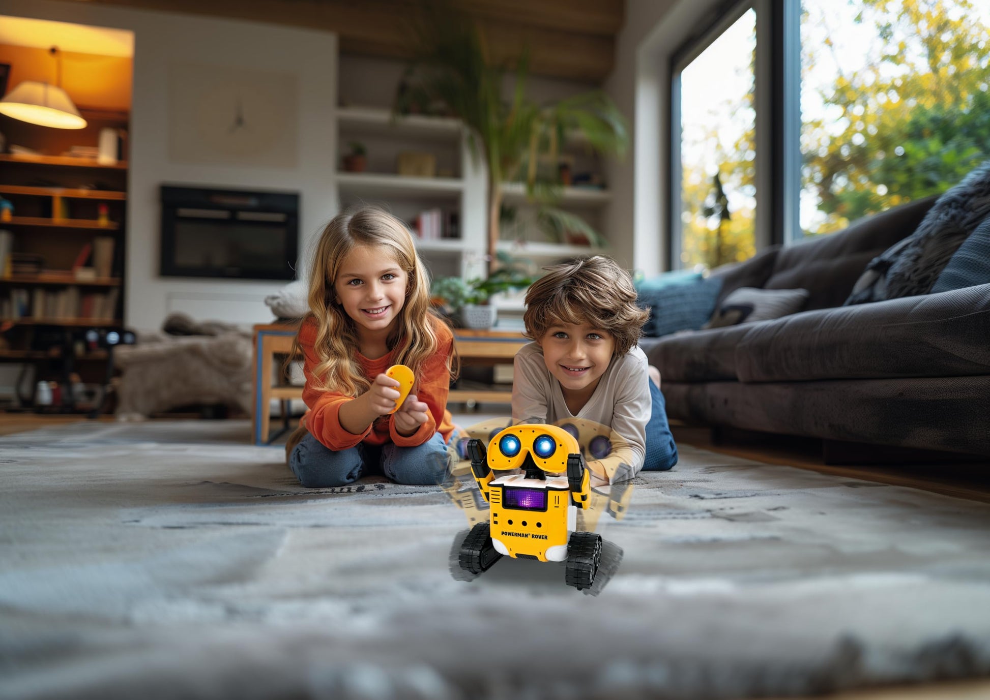 LEXiBOOK, Powerman® Rover, Your Adorable Remote-Controlled Robot Companion, Remote and Gesture Control, Plays Music and Dances, Repeats After You