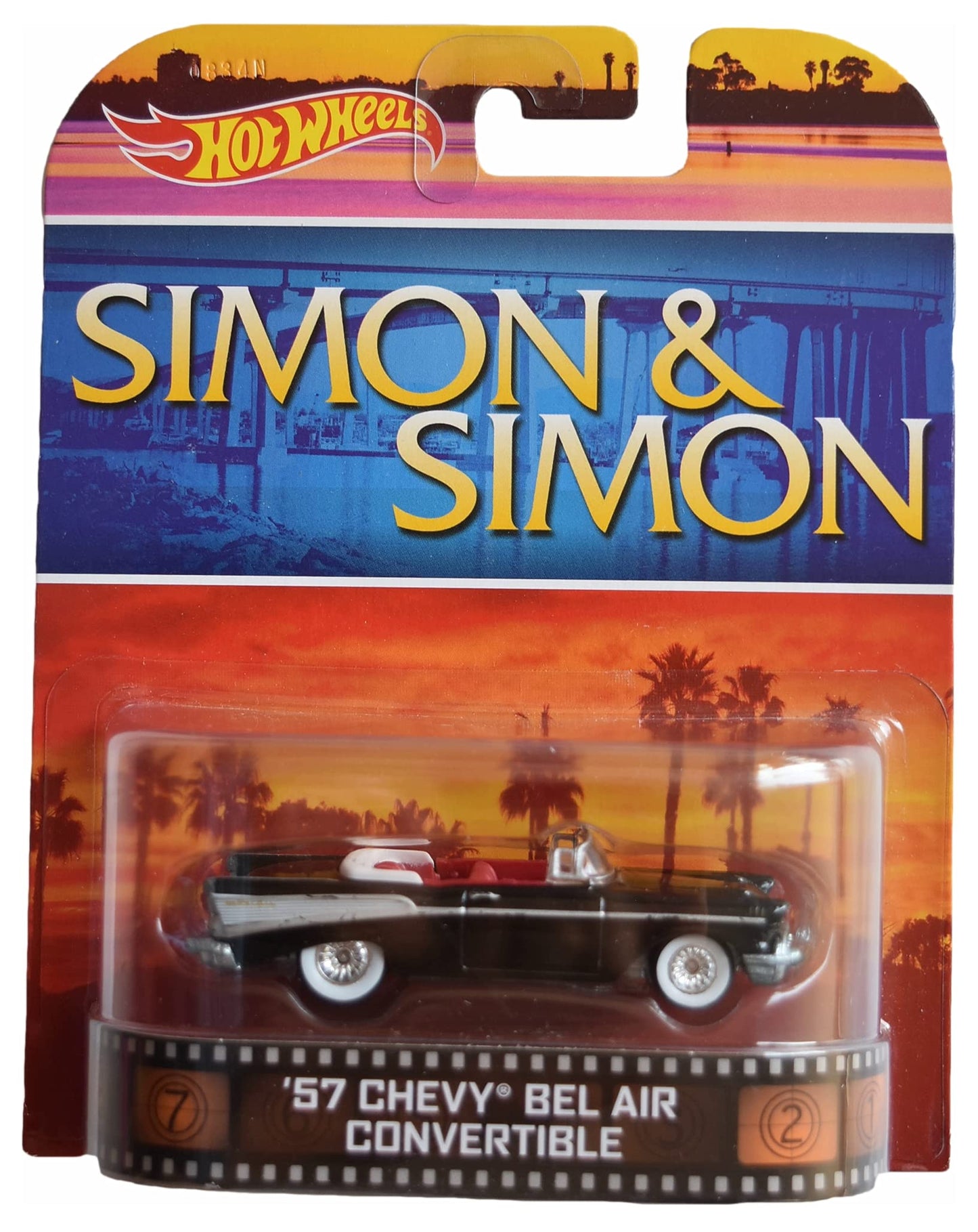 Hot Wheels '57 Chevy Bel Air Convertible, [Black] Simon & Simon