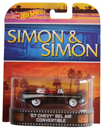 Hot Wheels '57 Chevy Bel Air Convertible, [Black] Simon & Simon