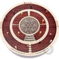 House of Cribbage - Round Shape 4 Tracks Continuous Cribbage Board Maple/Bloodwood with Push Drawer & Place for Skunks, Corners & Won Games