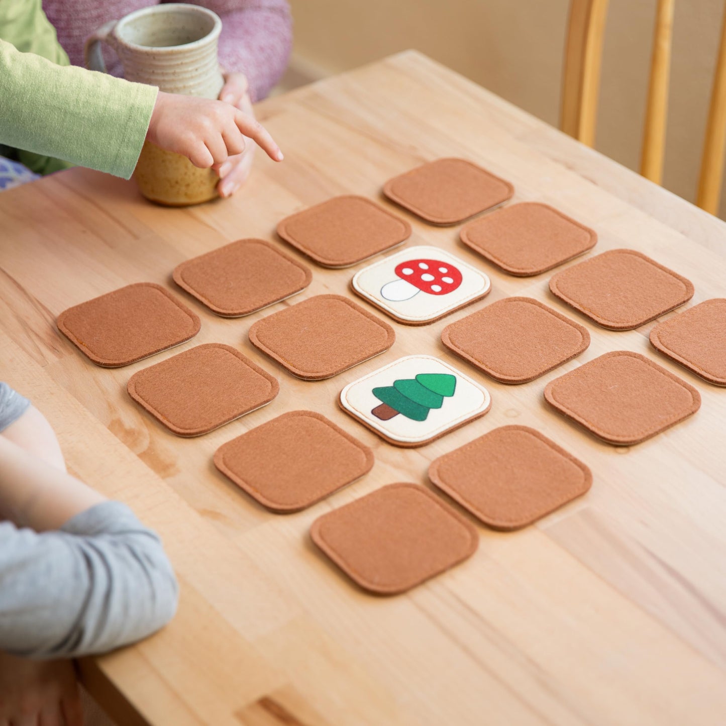 Felt Matching Game for Ages 2-4 - Soft and Safe for Ages 1+ - Montessori Memory Game - Sensory Flash Cards - Best Educational Gift for Ages 1-3
