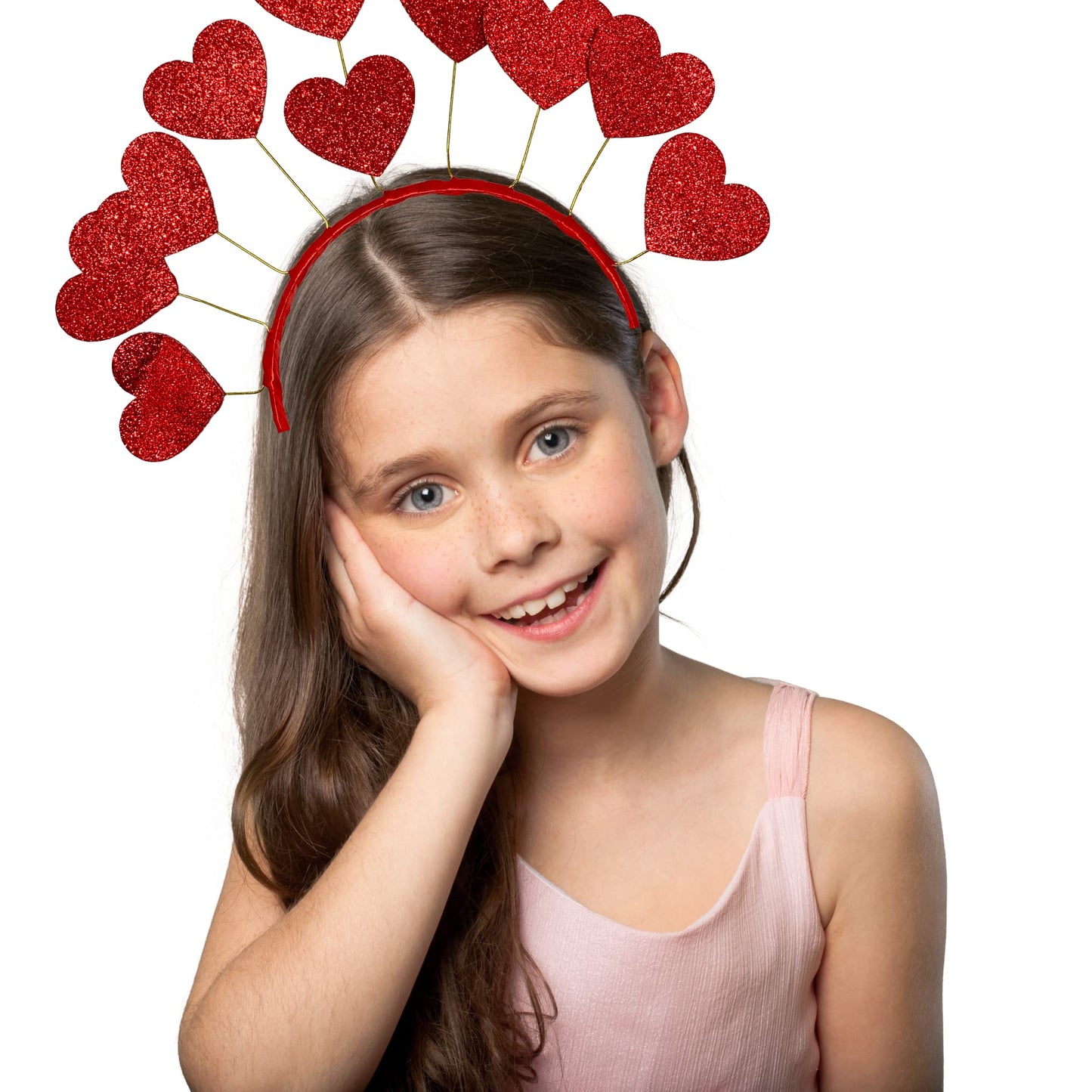 Needzo Heart Headband Boppers, Party Supplies, One Size Fits Most (Heart Headband Bopper)