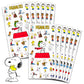 Peanuts Stickers Party Favors for Boys & Girls 12 Pack Bundle