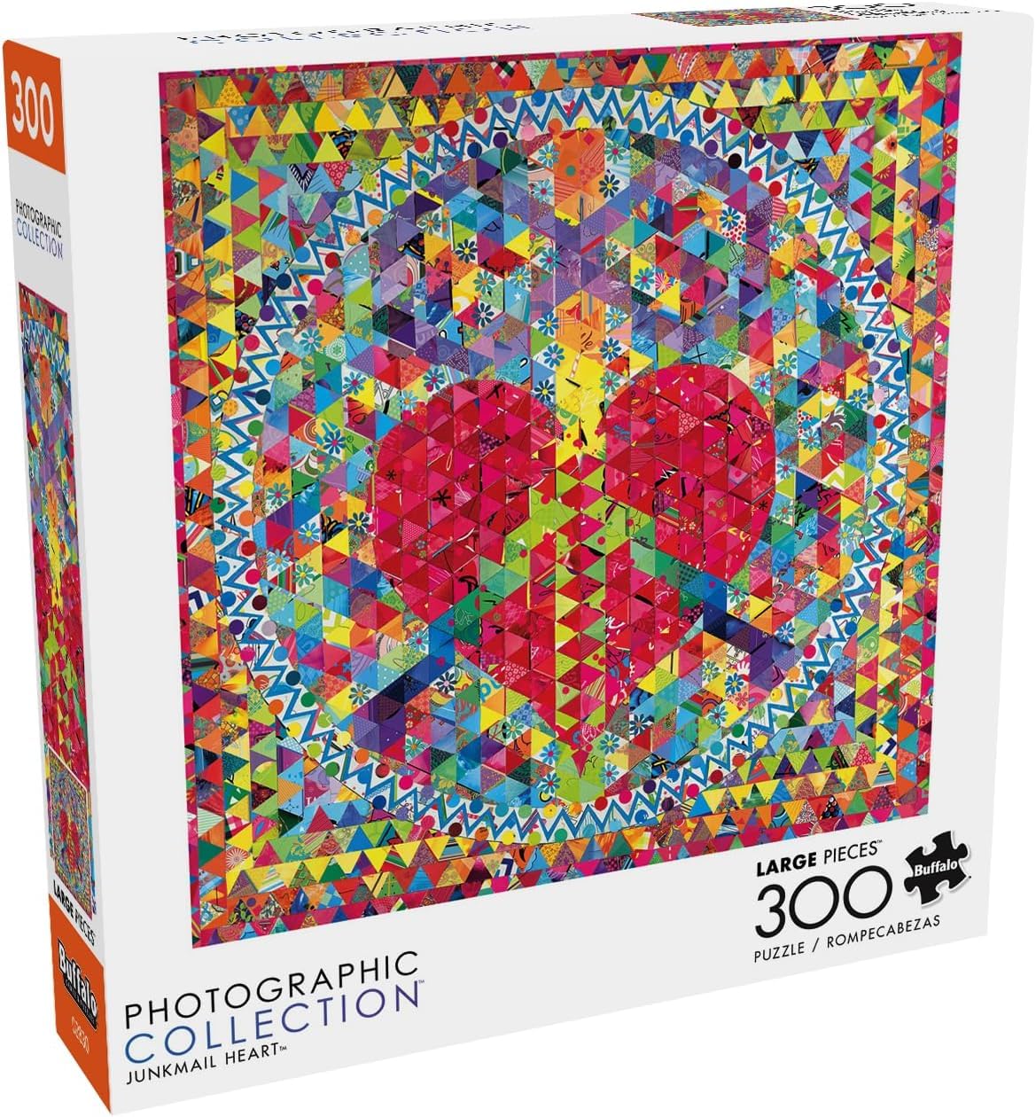 Buffalo Games - Sandhi Schimmel Gold - Junkmail Heart - 300 Piece Jigsaw Puzzle for Adults Ages 14 and Up -- Precision-Cut Pieces, Beautiful Artwork