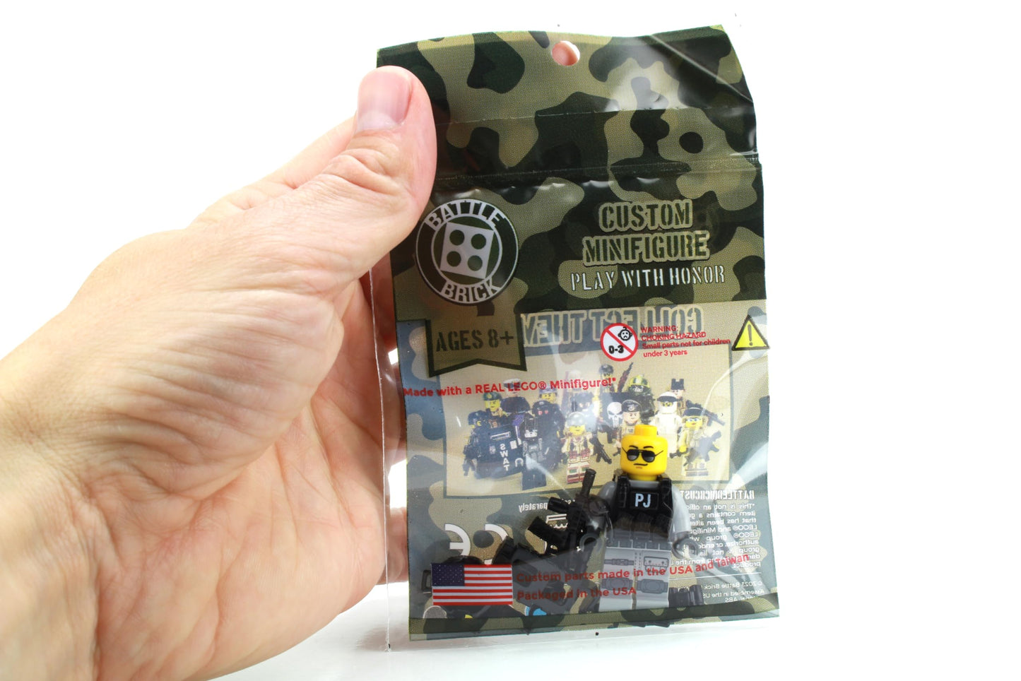 Battle Brick 1.6 Inches Tall US Air Force PJ Pararescue Commando Soldier Custom Minifigure | Accessories Made in the USA | Genuine Military Minifig |