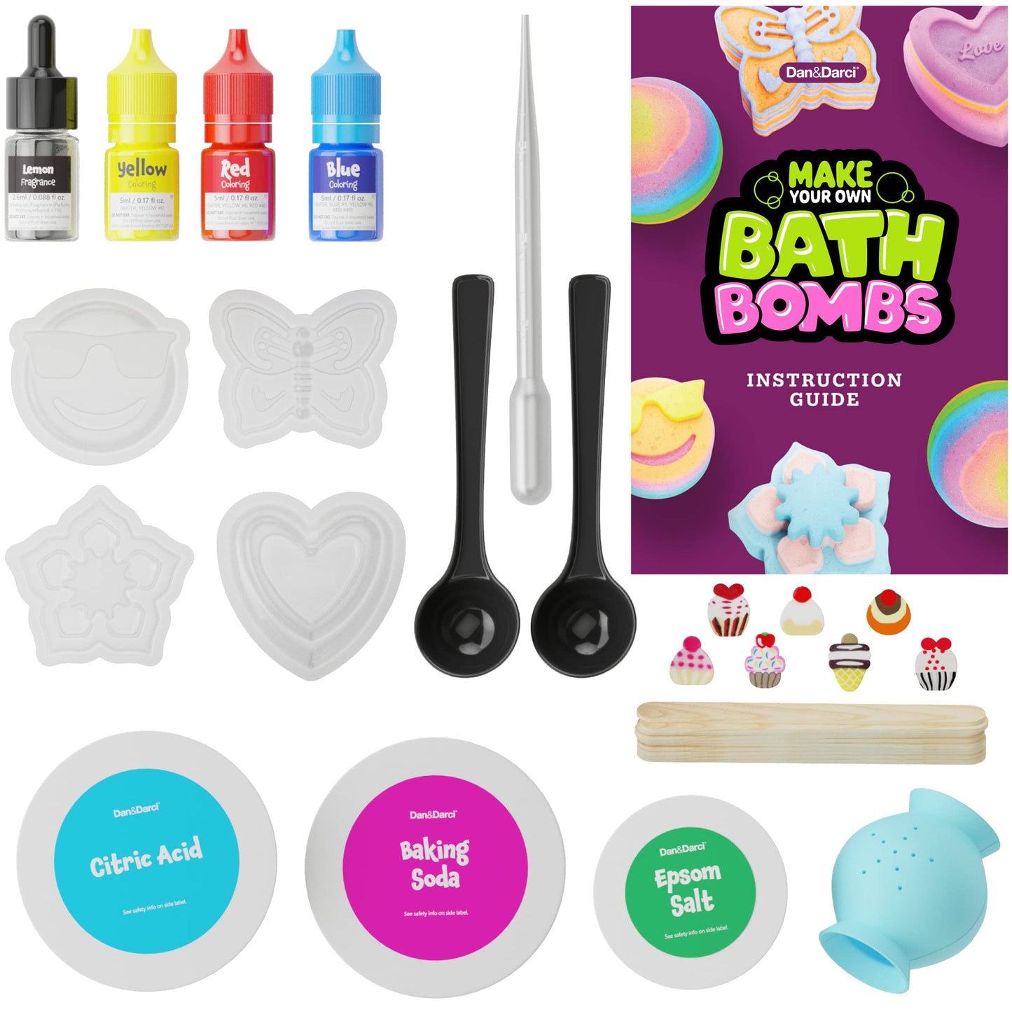 Dan&Darci Bath Bomb Making Kit for Kids - Kid Crafts Science Project - Gifts for Girls and Boys - Craft Activity Gift for Age 6, 7, 8, 9, 10, 11 & 12