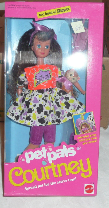 Barbie Pet Pals Courtney with Kitty 1991