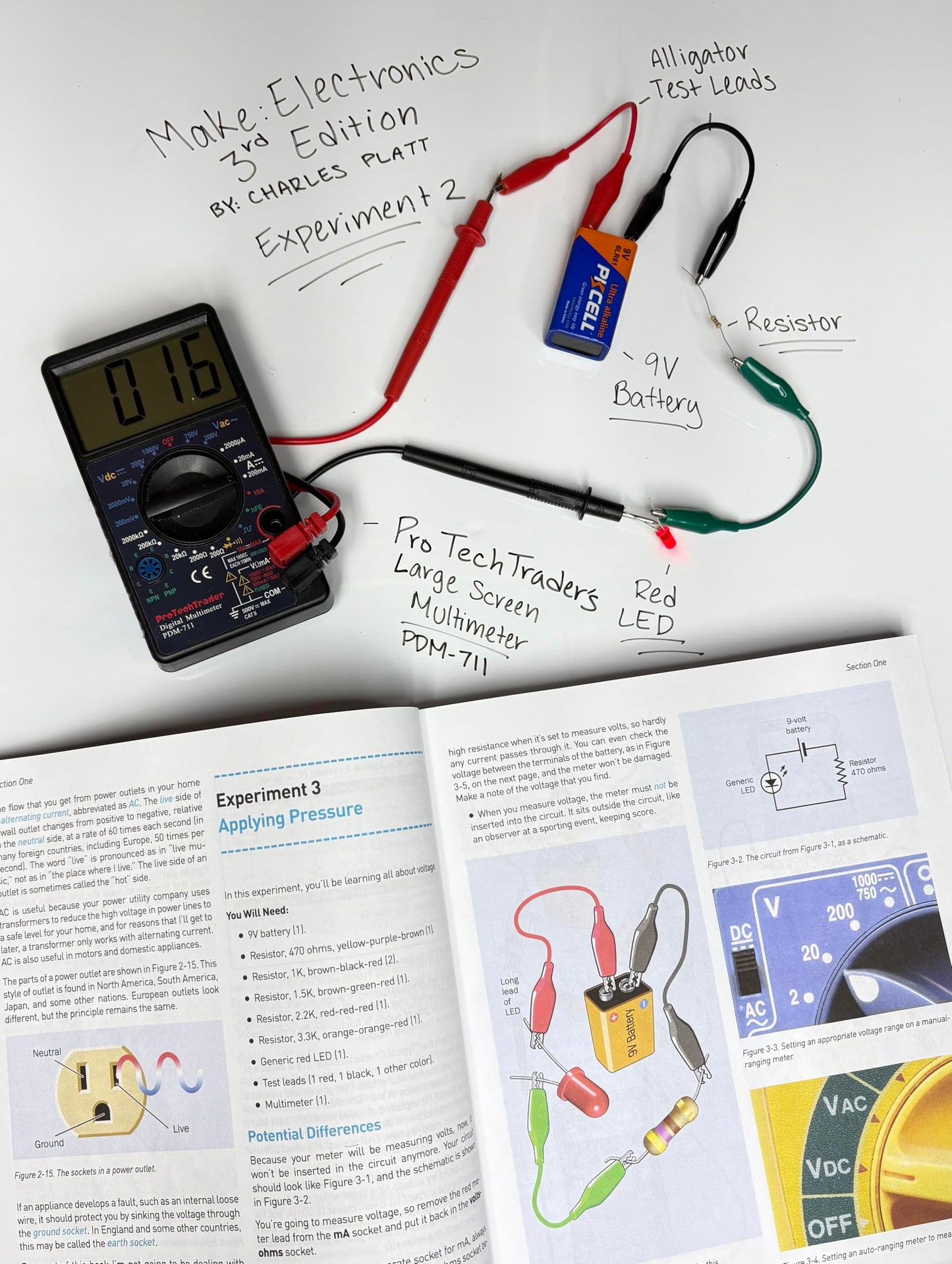Make: Electronics 3rd Ed Kit 1 Economy - Beginner, Intermediate, & Advanced (Teen - Adult) Component Pack for The Experiments in Make: Electronics 3rd