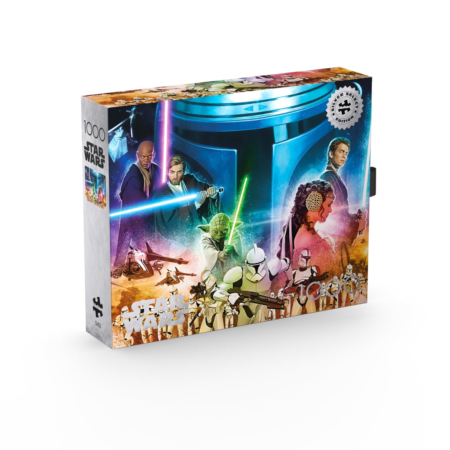 Buffalo Games Star Wars™ Silver Select Attack of the Clones 1000 Piece Jigsaw Puzzle - 26.75 x 19.75 in - Full Color Poster - High Resolution Artwork