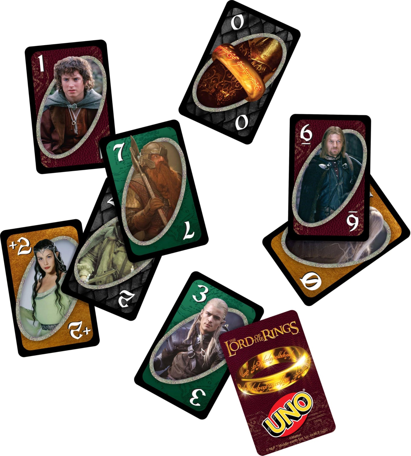 Mattel Games UNO The Lord of The Rings Card Game for Kids, Adults & Families, Travel & Camping, Inspired by the Movies