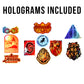 Conquest Journals Harry Potter Gryffindor Vinyl Stickers, Unique Stickers Including Holograms, Waterproof and UV Resistant, Great for All Your Gadgets