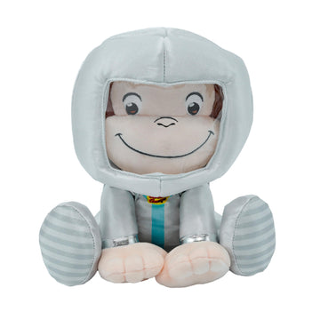 Curious George Animated Astronaut Stuffed Animal Plush Toy Monkey - Cute Cuddle Plushie Gift Makes Sound by Pushing Paw and Watch Him Move