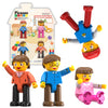PicassoTiles 4pcs Magnetic Family Action Figures Toddler Magnet Toy Expansion Pack Educational Add-on STEM Learning Kit Toys Pretend Playset for