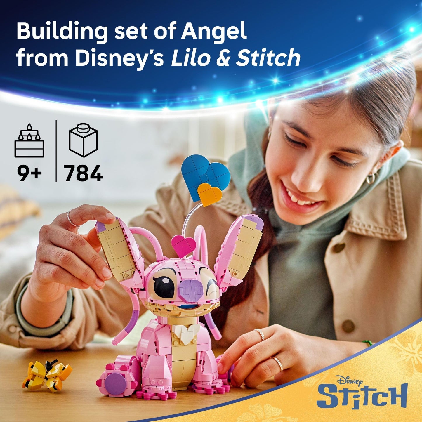 LEGO Disney Angel Lilo & Stitch Kids Toy - Room Decor and Building Set for Girls and Boys, Ages 9+ - Birthday Gift Idea for Young Fans Who Love Stitch