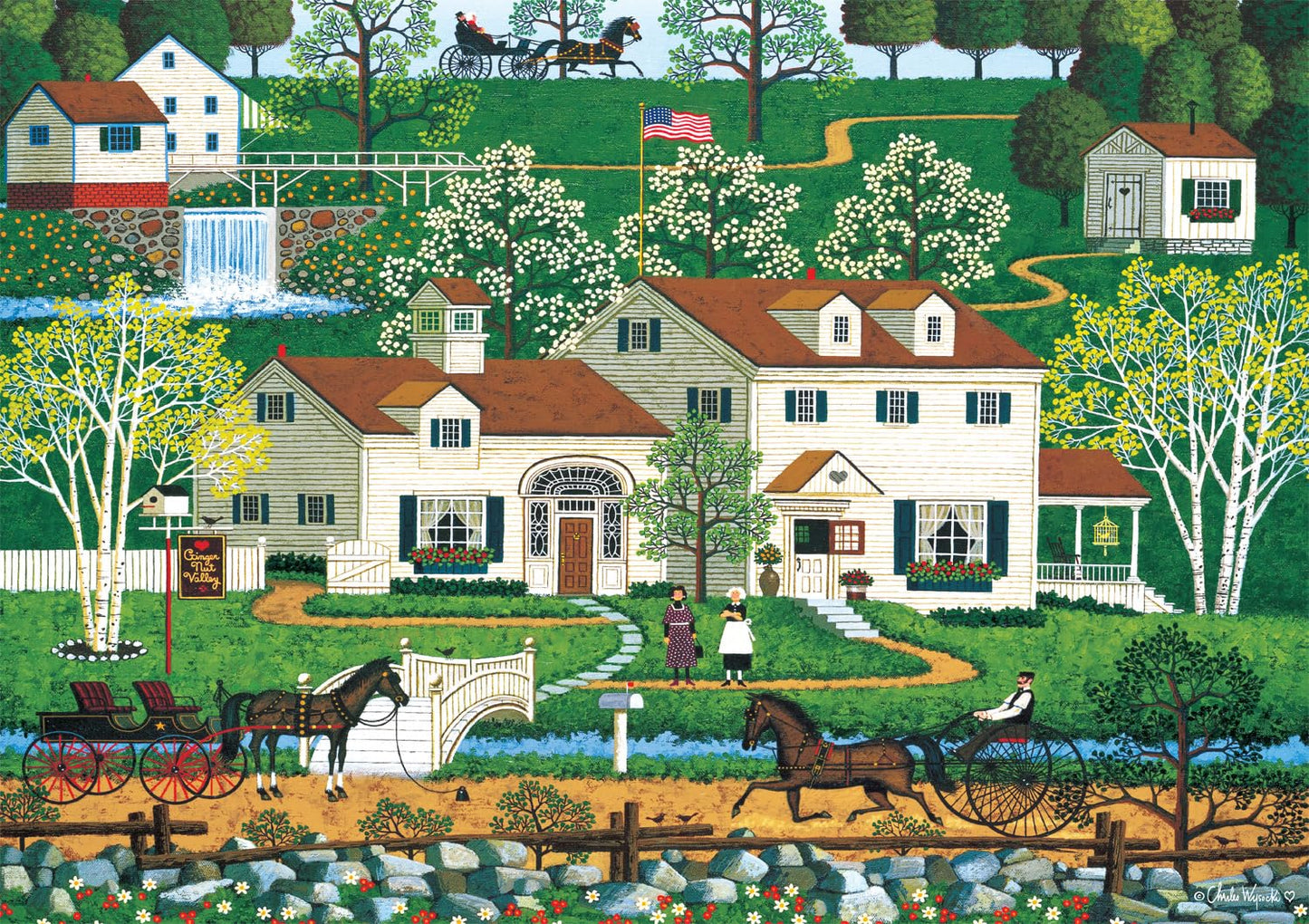 Buffalo Games - Charles Wysocki - Gingernut Valley - 300 Large Piece Puzzle
