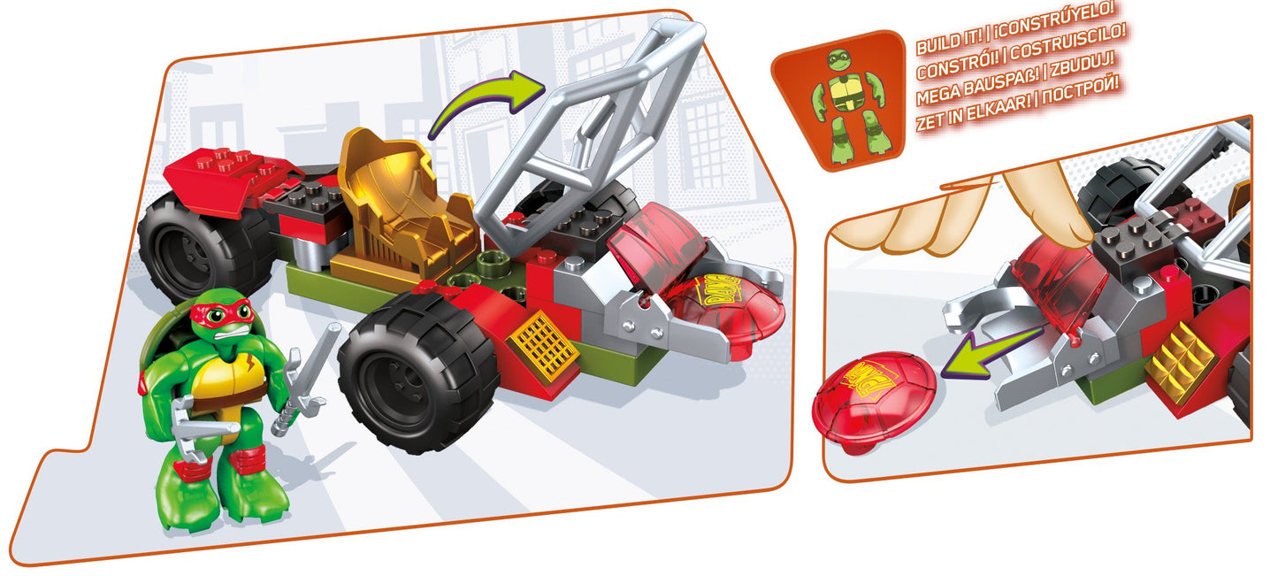 Mega Bloks TMNT Half-Shell Heroes Raph Shell Cycle