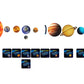Giant Magnetic Solar System with 12 Individual Briefing Magnets.Perfect for Toddlers and Kids. (24 PCS)