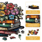 Wooden Wildflowers Pages Puzzles for Adults 160 Pieces, Wood Flower Book Literary Blossom Jigsaw Puzzle, Plant Floral Art Themed Puzzles for Adults
