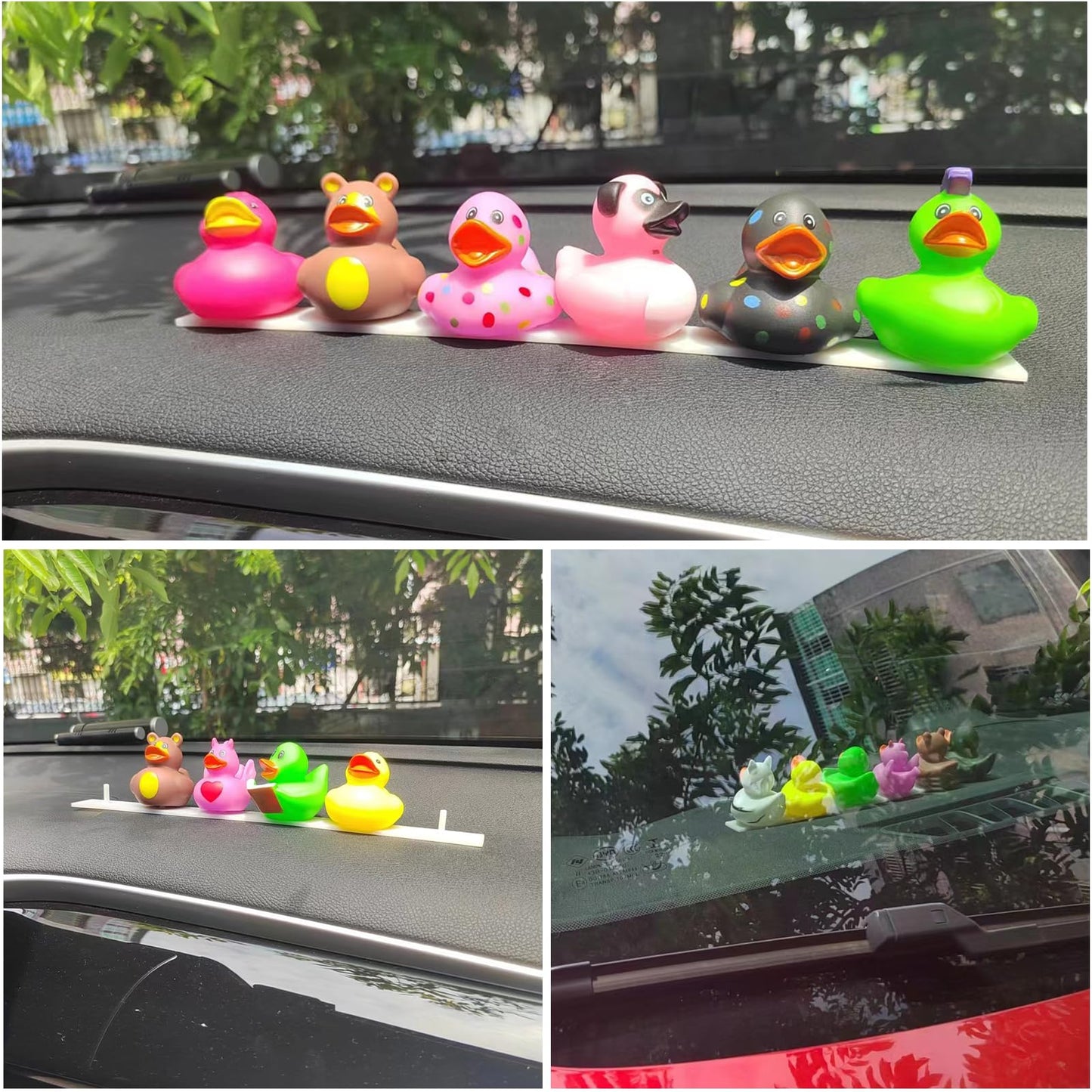 1 Duck Holder for Jeep Dashboard with Rubber and Plastic Duck Plugs, Disposable Capable of Holding up to 6 Ducks, Ideal for Displaying Jeep-Themed