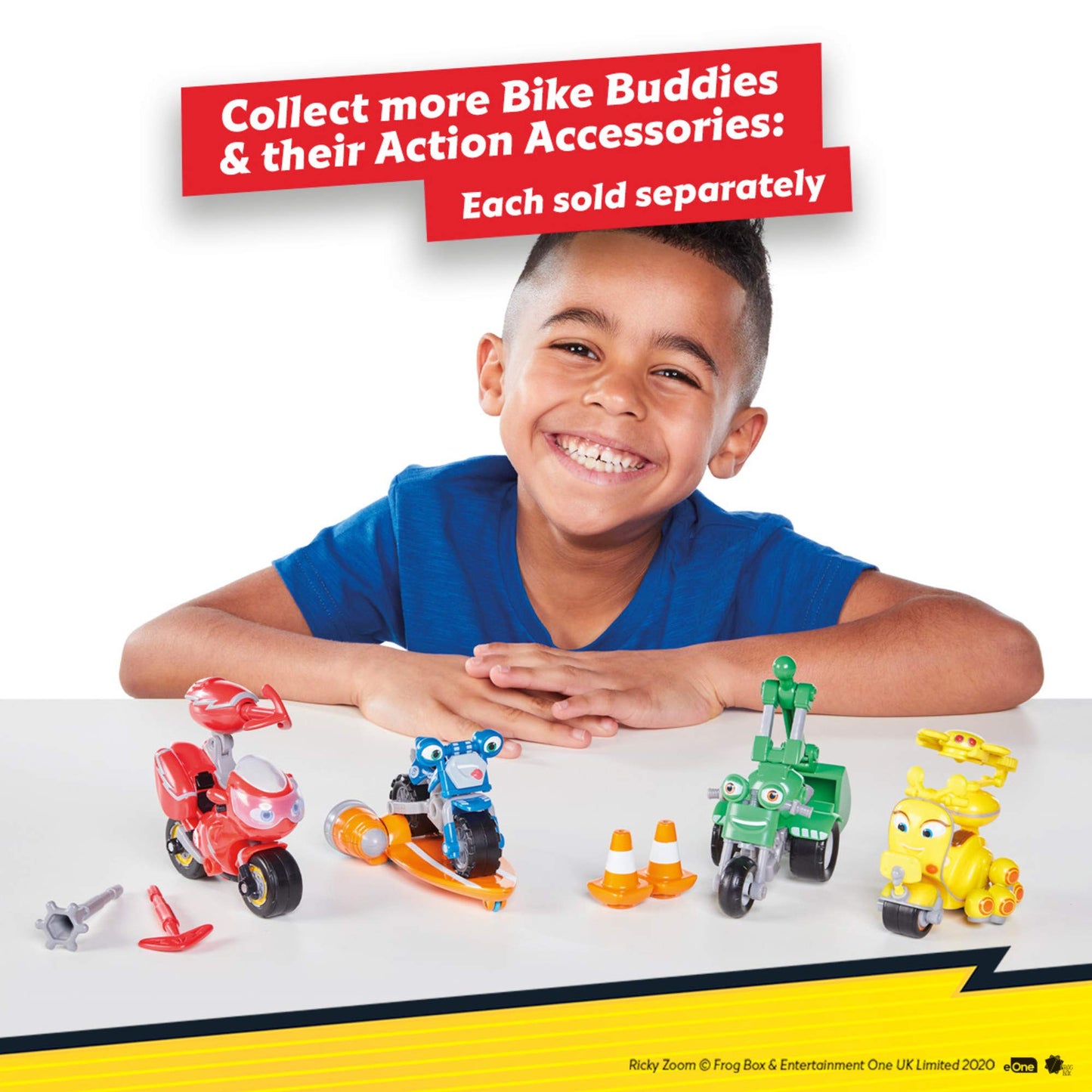 Ricky Zoom Loop Hoopla Toy Motorcycle with Vroomboard Accessory, Multi
