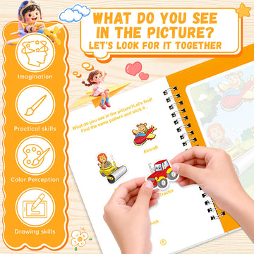 6P Water-Reveal Coloring Book for Toddlers-Mess Free Reusable Water Painting Pad with Pen,6 Fun Themes for Boys & Girls,Travel Activities,Party